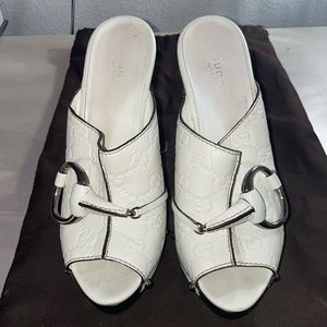 Gucci white clog great condition